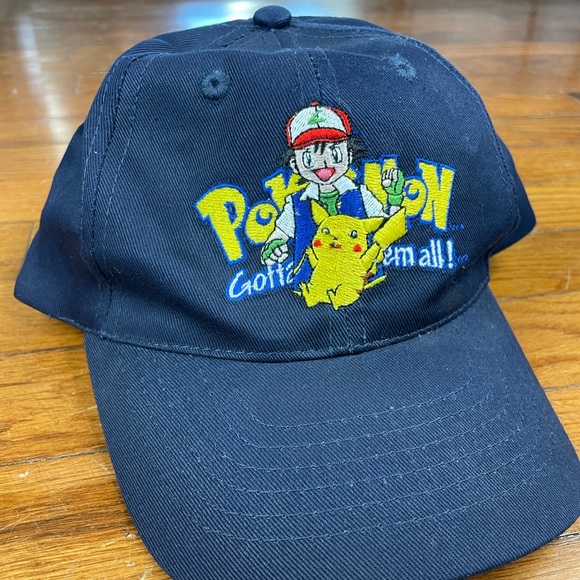 Pokemon Other - Vintage 90s Pokémon SnapBack Hat 1999 Pikachu & Ash - Adjustable Rare Cap Unused